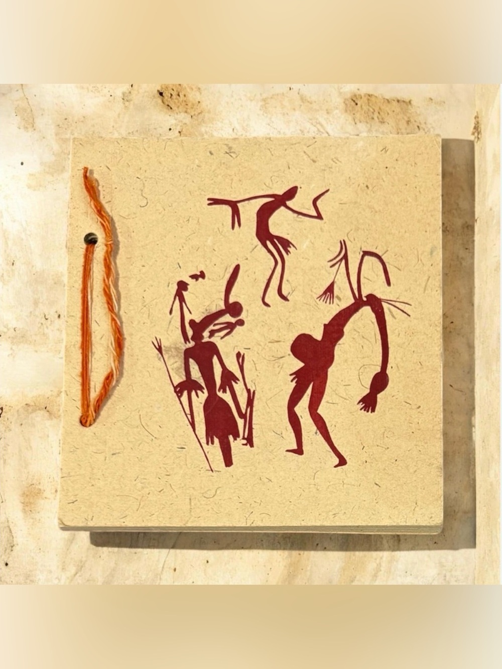 Gwion Gwion Rock Art Recycled Handmade Paper Blank Unlined Notebook